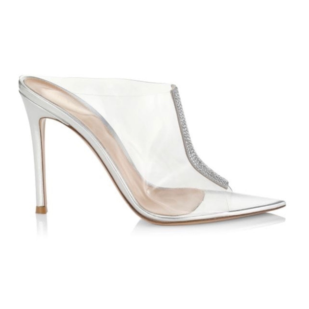 GIANVITO ROSSI
Sigma Crystal-Embellished Metallic Leather Sandals